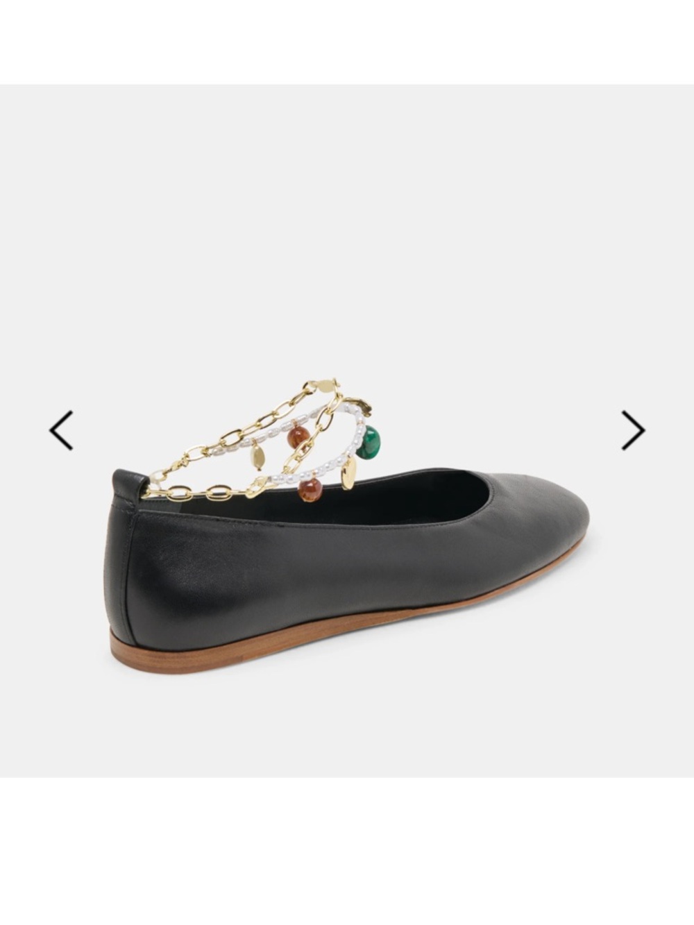 NWT Dolce Vita Baiden Genuine Leather Black anklet womens ballet flats us 9 - Picture 5 of 9